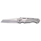 9" Wharncliffe Automatic Knife Silver Switchblade