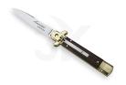 8" AKC Leverletto Lever Lock Switchblade Automatic Knife - Cocobolo Brass