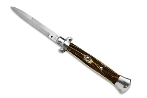 A.G.A Campolin 15" Stag Horn Italian Stiletto Automatic Knife Bayonet Blade