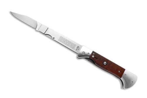 A.G.A. Campolin Hannibal BBQ Automatic Gravity Knife Snake Wood