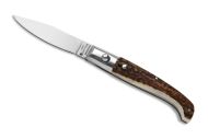 A.G.A. Campolin Pattada Stag Horn Italian Automatic Knife