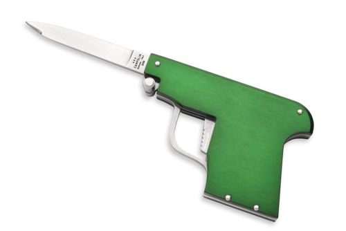 A.G.A. Campolin Pistol Letter Opener Green Aluminum