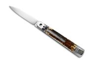 A.G.A. Campolin Stag Leverlock Automatic Knife