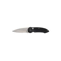 ABS Handle Automatic Knife with Plastic Sheath Black Silver