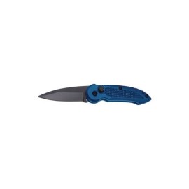 ABS Handle Automatic Knife with Plastic Sheath Blue