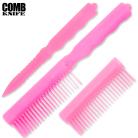 ABS Pink Hidden Concealed Comb Knife