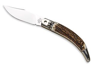 AGA Campolin Diana Stag Horn Italian Leverlock Automatic Knife