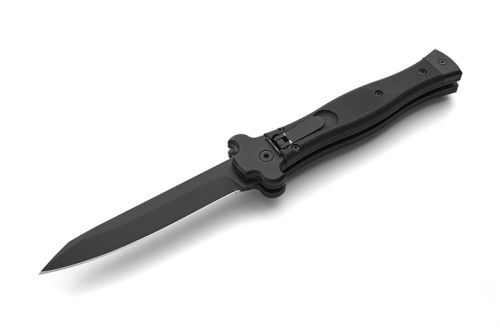 AGA Campolin Zero G-10 Black Leverlock Automatic Knife Black Tanto