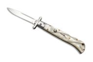 AKC 11 Inch Roma White Pearlex Swinguard Automatic Knife Drop Point
