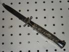 AKC 9 inch Swinguard Stag Bayo Italian Stiletto Automatic Knife