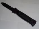 AKC Black Finger 777 Carbon Fiber OTF Automatic Knife Black Flat Grind