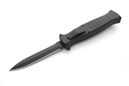 AKC EVO Black D/A OTF Italian Automatic Knife Satin Black Dagger