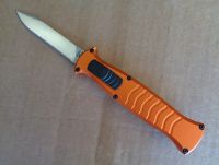 AKC EVO Orange D/A OTF Italian Automatic Knife Satin Drop Point