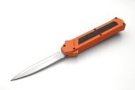 AKC F-16 Orange Grip D/A OTF Automatic Knife Satin Dagger