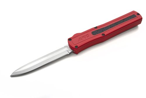 AKC F-20 Italian D/A OTF Automatic Knife Red Satin Drop Point