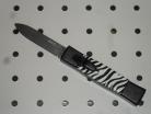 AKC Mini Zebra Concord D/A OTF Satin Flat Grind Automatic Knife