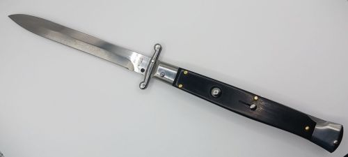 AKC World 11" Dark Horn Italian Swinguard Automatic Knife