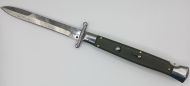 AKC World 11" OD Green G10 File Work Italian Swinguard Automatic Knife