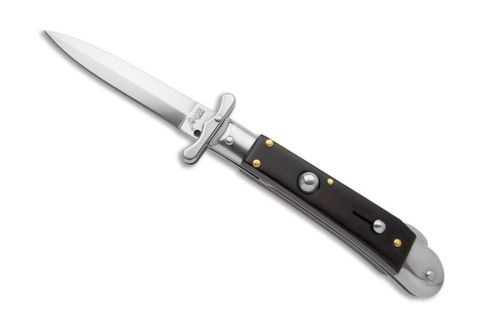 AKC World Medici 7.3" Swinguard Automatic Knife Dagger Ebony Wood