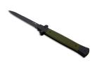 AKC X-Treme Shadow 11" Military Green G-10 Stiletto Automatic Knife D2 Black Bayo