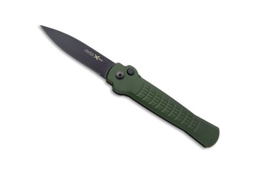 AKC X-treme Ace Automatic Knife Green (3.7" Black)