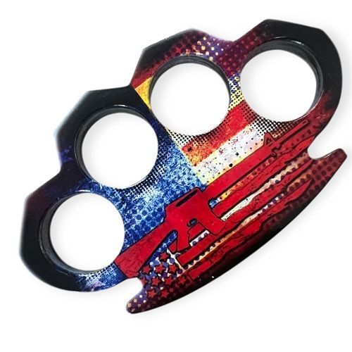 American Flag M16 Paperweight Brass Knuckles