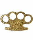 Ammo Grade Real Brass Knuckles Paperweight Floral 11.5 Ounces