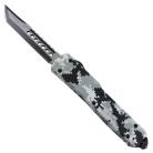 8.25 Inch Arctic Digital Camo D/A OTF Automatic Knife Black Tanto