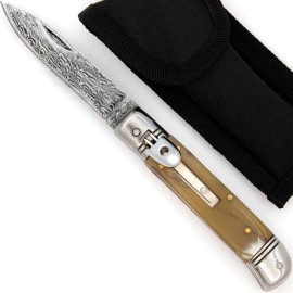 Automatic Land to Surf Ram Horn Lever Lock Switchblade Knife