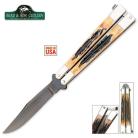 Bear And Son India Stag Bone Butterfly Knife