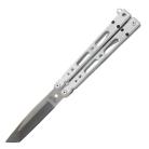 Bear Song Silver Armor Piercing Butterfly Knife Tanto