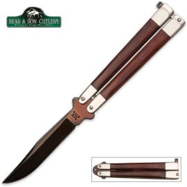 Bear And Son Cocobola Handle Butterfly Knife