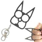 Cat Knuckle Keychain Weapon Black