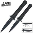 Black Legion Cyclone Assisted Opening Stiletto Knife Set