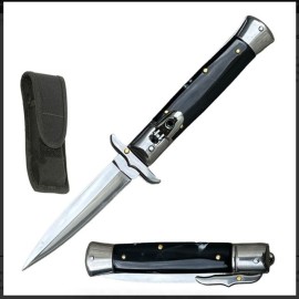 Black Marble Swinguard Lever Lock Automatic Knife Stainless Steel (3.25" Blade)