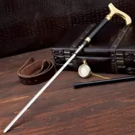 Black with Gold Gent Sword Cane