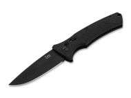 Boker Heckler & Koch FD02 Automatic Knife Drop Point Black Plain