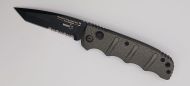 Boker Kalashnikov 74 Gray Automatic Knife Tanto Black Serrated