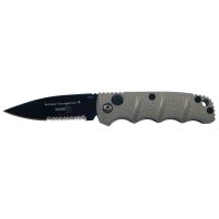 Boker Mini Magnum 73 Grey Automatic Knife Black Serrated