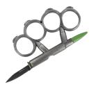 Bullet Knuckles Paperweight Knife Green Tip