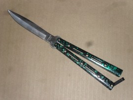 Butterfly Knife 10" Balisong Green
