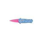 California Legal Automatic Knife Compact and Powerful Blue Cupcake