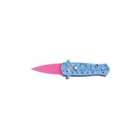 California Legal Automatic Knife Compact and Powerful Blue Cupcake