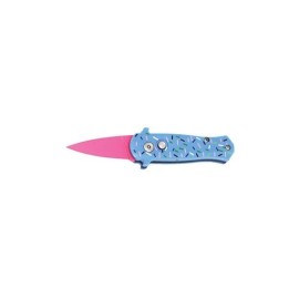 California Legal Automatic Knife Compact and Powerful Blue Cupcake