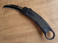 Carbon Fiber Automatic Knife Karambit Two Tone