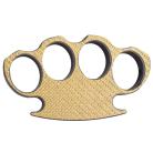 Carbon Fiber Brass Knuckle Paperweight Gold