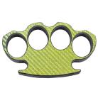 Carbon Fiber Brass Knuckle Paperweight Green