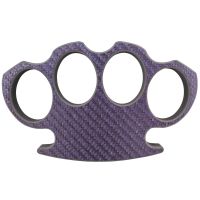 Carbon Fiber Brass Knuckle Paperweight Purple