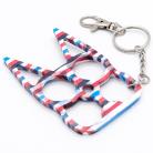 Cat Knuckle Keychain Weapon Red White Blue Black