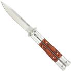 Clip Point Creature Comforts Wood Butterfly Balisong Knife Flipper